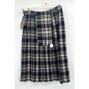 NWT VTG Clan Kilts Menzies 16 Tartan New Wool Fly Plaid Buckle Scotland Highland